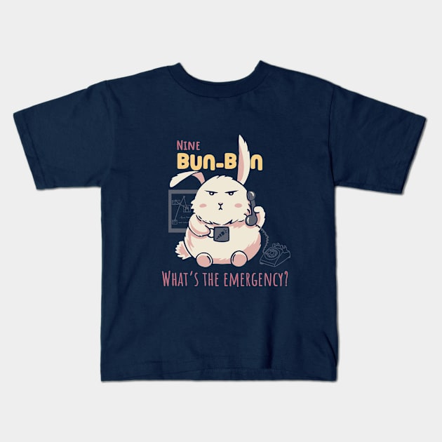 Nine Bun Bun Emergency Bunny Kids T-Shirt by constantine2454